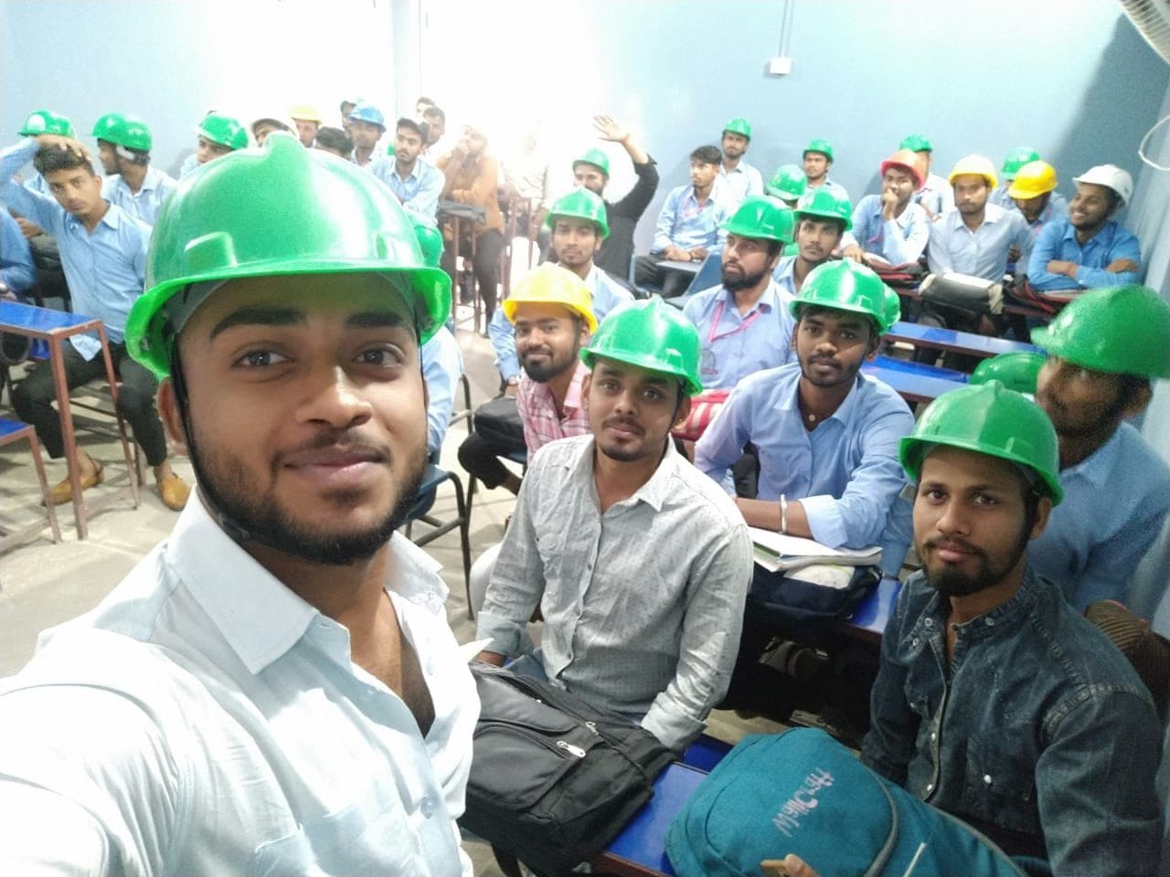 Learners in a hands-on training session at Rajan Foundation